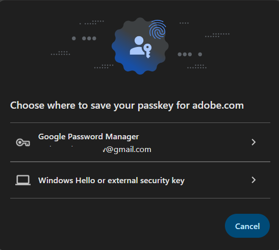 Windows Hello Auswahl