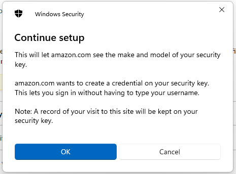 Windows Security: PIN prompt