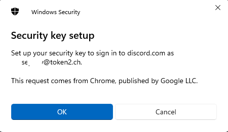 Windows Security: Continue setup PIN prompt
