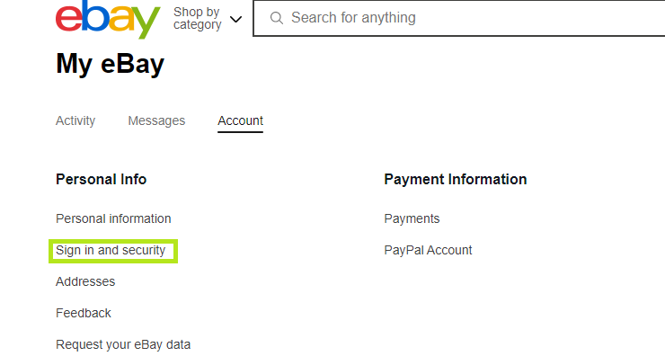 eBay: Anmeldung und Sicherheit