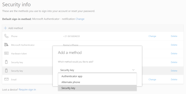 Security Info Screenshot