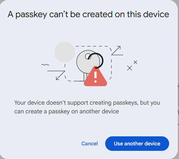 Use another device