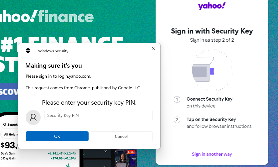 Yahoo: Generate recovery code